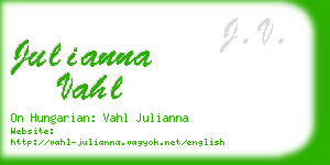 julianna vahl business card